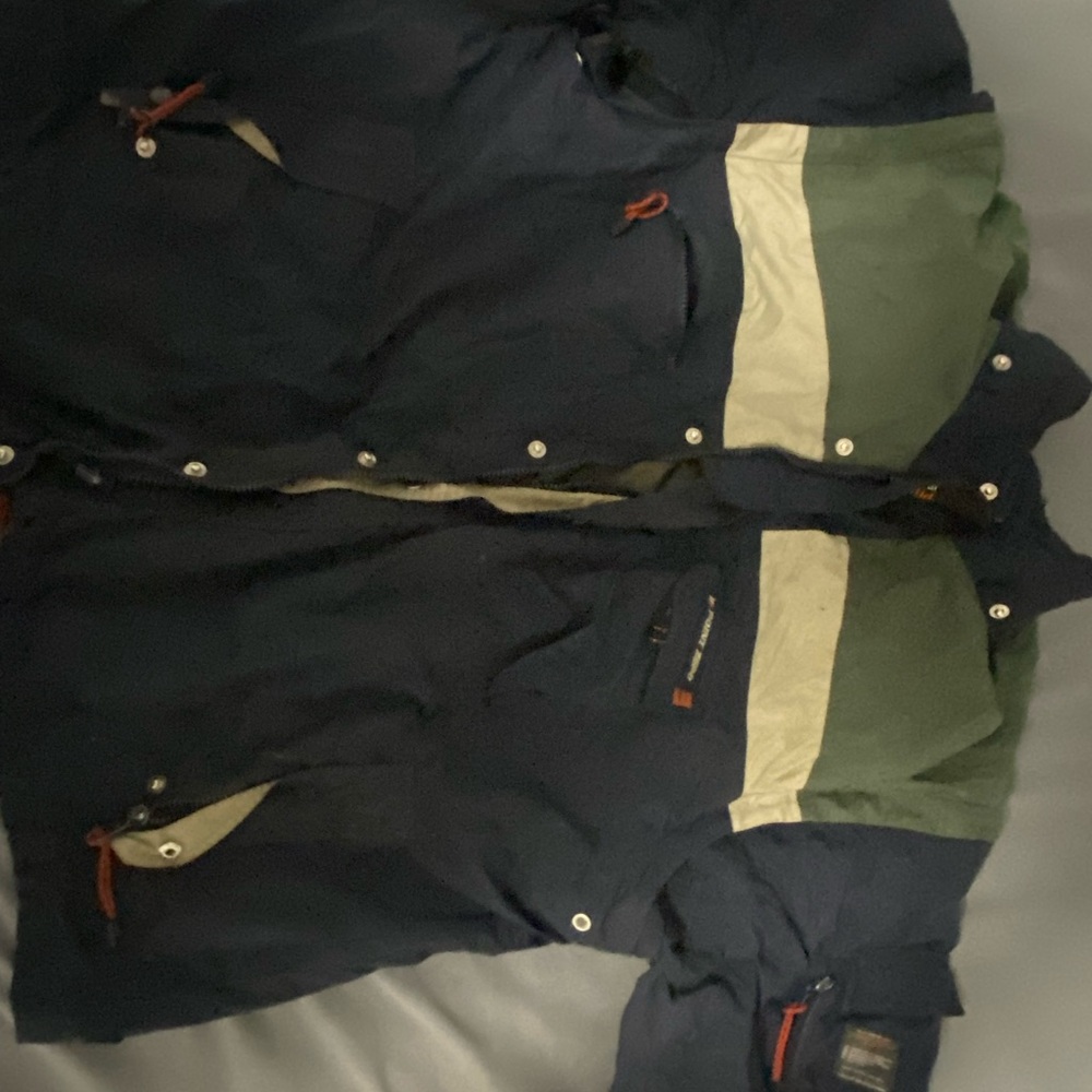 Men's Navy and Green Jacket